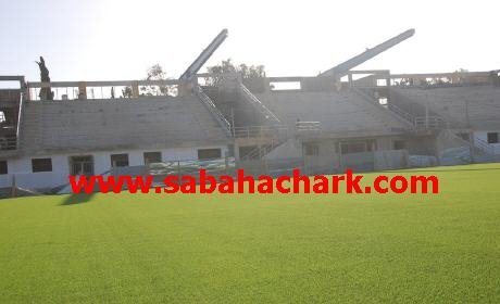 جريدة صباح الشرق وموقعها الالكتروني وموقع أوريون 24 في زيارة تفقدية لسير الأشغال بملعب بركان