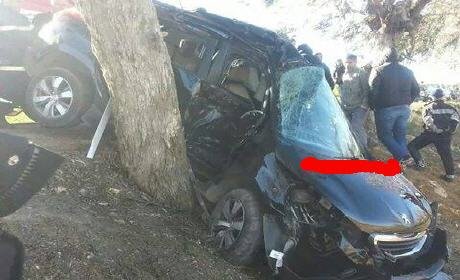 نبيل أومغار لاعب شباب الريف الحسيمة يتعرض لحادثة سير خطيرة