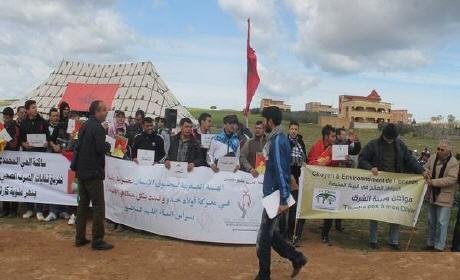 ساكنة رأس الماء إقليم الناظور تخرج في مسيرة لأجل محمية ملوية وحماية محيطها البيئي