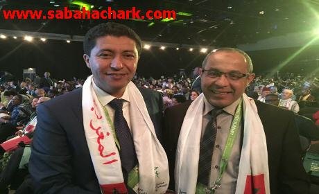 محمد إبراهيمي رئيس بلدية بركان وعبد النبي بيوي ومحمد امباركي يشاركان في قمة بجنوب إفريقيا