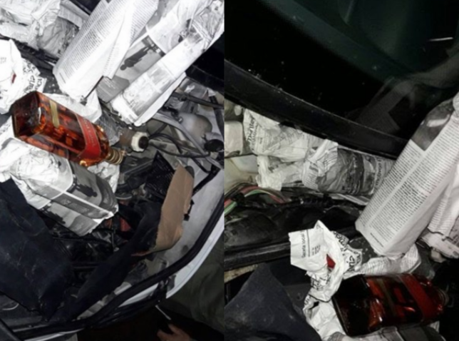 عناصر الجمارك بني أنصار تحجز 48 قنينة من الخمور المهربة داخل سيارة مرقمة بإسبانيا