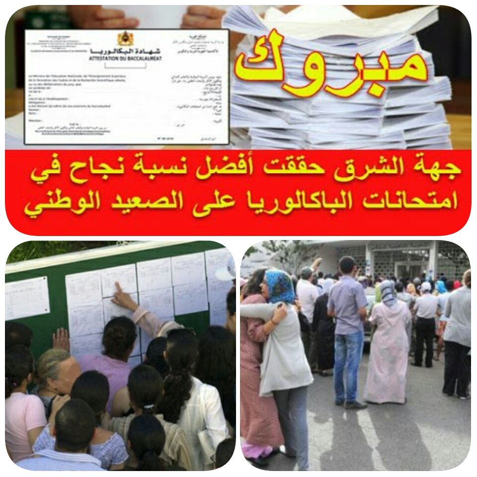 جهة الشرق تحقق أفضل نسبة نجاح وطنيا في امتحانات الباكالوريا