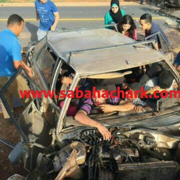 حادثة سير خطيرة بالطريق الرابطة بين بركان و السعيدية تؤدي إلى إصابة 12 راكبا أربعة منهم في حالة خطيرة