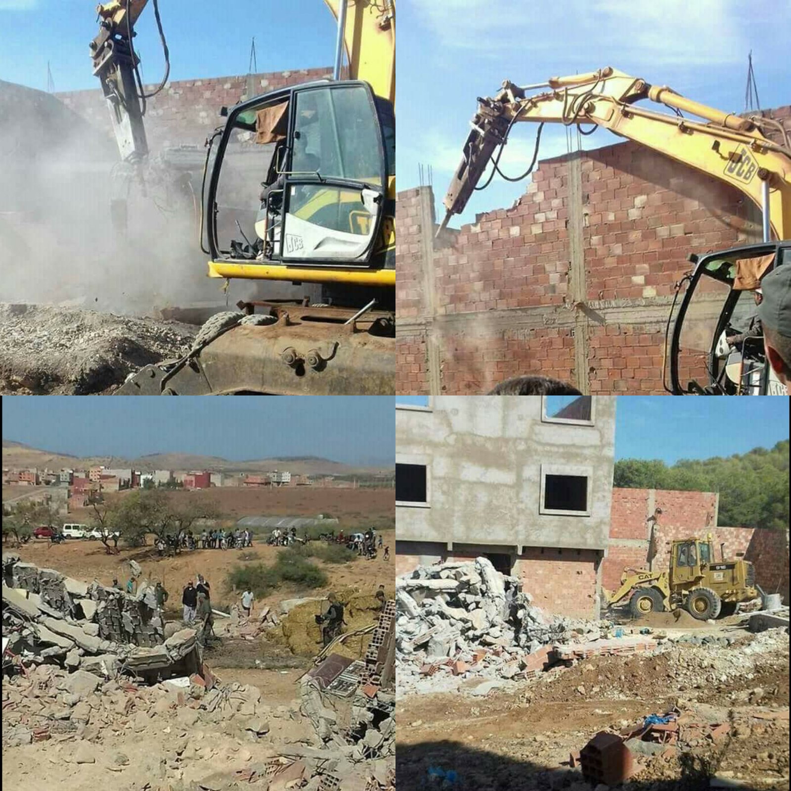 عامل إقليم بركان يشرف على هدم بنايات عشوائية بجماعة زكزل دوار “واولوت”