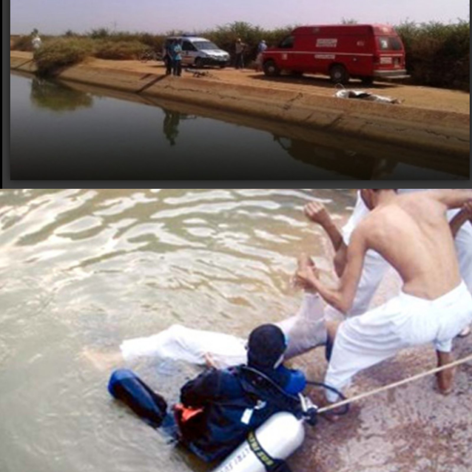 زيارة عائلية تتحول إلى فاجعة بعد وفاة أربع نسوة و نجاة رضيع بأعجوبة من الموت عقب سقوط سيارة بقناة للري بدوار لفوراس ضواحي زايو