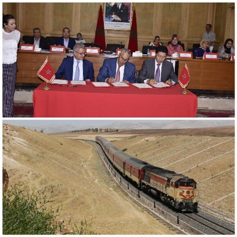 عبد النبي بعوي يوقع اتفاقية شراكة للربط السككي بين وجدة والناظور عبر بركان