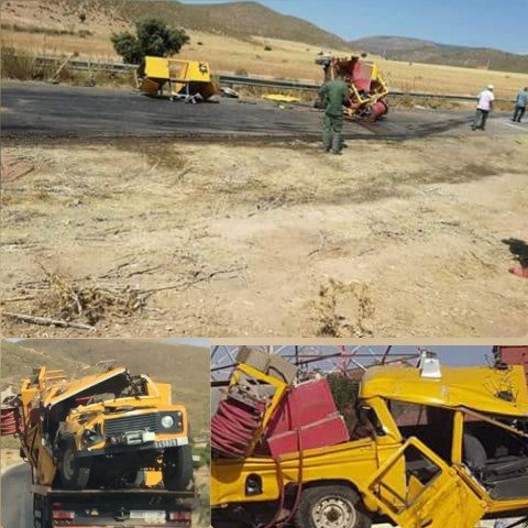 فاجعة اخرى على الطريق الوطنية الرابطة بين جرادة و العيون… مصرع 3 موظفين بمندوبية المياه والغابات