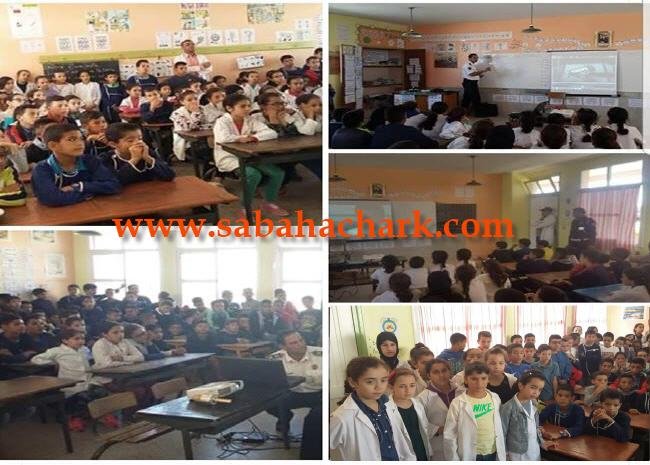 السلامة الطرقية والعنف المدرسي موضوع حملة توعوية بمدرسة المطار بمدينة العيون سيدي ملوك