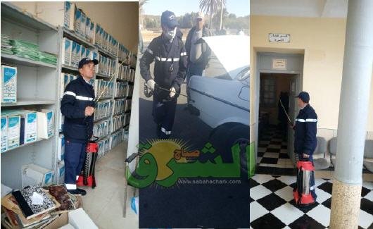 بسبب فيروس كورونا .. جماعة العيون سيدي ملوك تكثف من جهودها لتطهير وتعقيم شاملة للمدينة