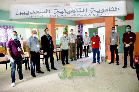 في ظروف استثنائية، امتحانات الباكالوريا تنطلق بالثانوية التأهيلية السعديين