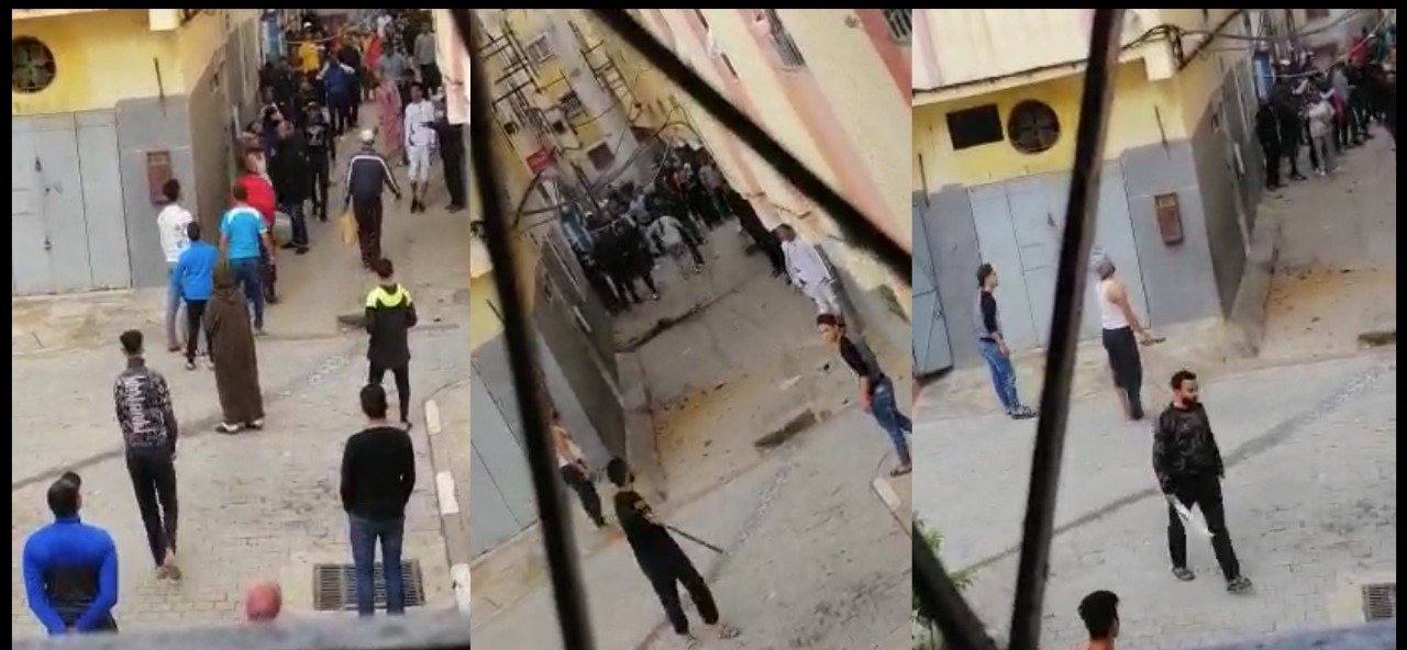 إقدام شخص على تعريض حياة عائلته لاعتداء جسدي بالسلاح