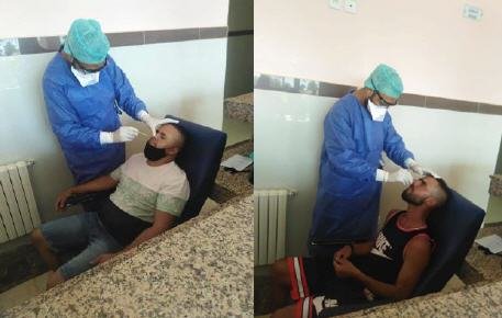 إجراء الكشف الطبي الخاص بكوفيد 19 على لاعبي نادي شباب سيدي ملوك لكرة القدم