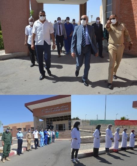 العربي التويجر عامل إقليم تاوريرت في زيارة تفقدية لجناح العزل الصحي