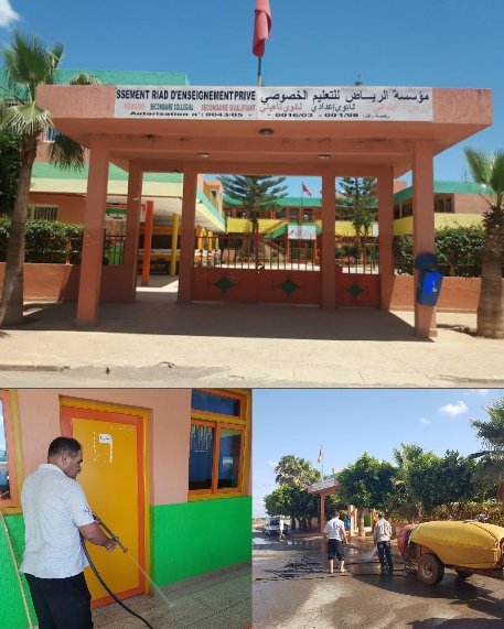 عملية تعقيم شاملة لمؤسسة الرياض للتعليم الخصوصي ببركان‏ للوقاية من فيروس كورونا..