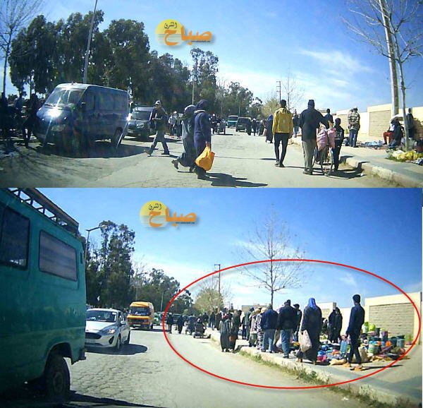  يحاصرون طريق بركان 4 - www.sabahachark.com