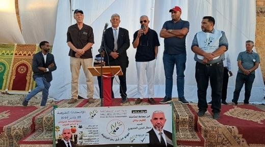 اللقاء الجماهيري لحزب “الزيتونة” بجماعة لعثامنة، الذي ترأسه السيد جمال الدين العموري وكيل لائحة حزب جبهة القوى الديمقراطية بإقليم بركان