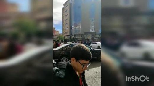 فرحة الجماهير الوجدية بعد تعادل المنتخب المغربي