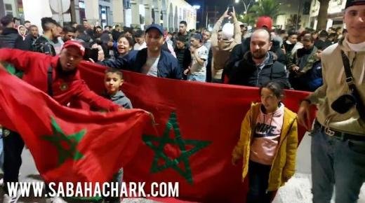 فرحة هستيرية ببركان بعد فوز المنتخب المغربي على نظيره الإسباني