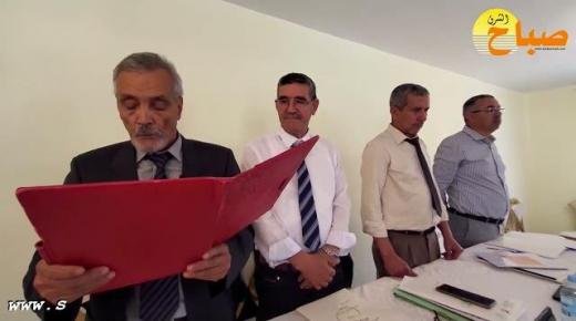 تلاوة برقية الولاء بعد انتهاء أشغال الدورة العادية للمجلس الجهوي للقنص – جهة الشرق –