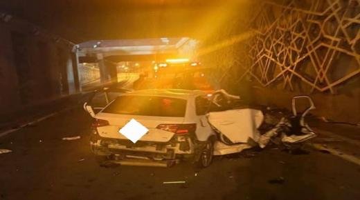 حادثة سير مروعة بنفق طنجة تودي بحياة فتاتين شابتين وإصابة شابين