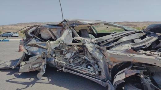 السرعة المفرطة تتسبب في انقلاب سيارة بين بركان والسعيدية