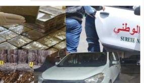 أمن بركان يطيح بشبكة إجرامية و يضبط 4 مبحوث عنهم مع بندقية و 200 كلغ شيرا و50 كلغ طابا”.