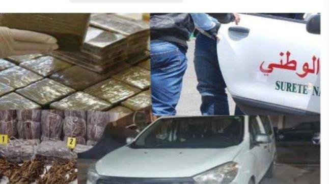 أمن بركان يطيح بشبكة إجرامية و يضبط 4 مبحوث عنهم مع بندقية و 200 كلغ شيرا و50 كلغ طابا”.