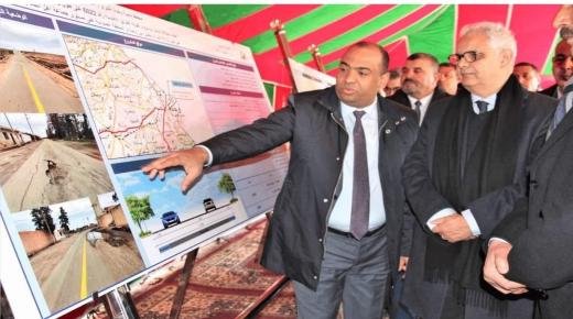 وجدة..وزير التجهيز و الماء يعطي انطلاقة أشغال توسيع وتقوية طريق إقليمية