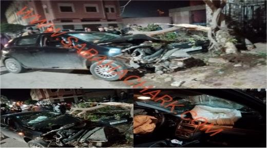 عاجل.. نجاة أربعة أشخاص من موت محقق بعد حادثة سير مروعة ببركان