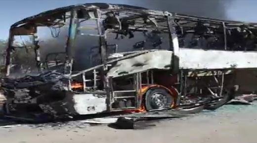 احتراق حافلة بطريق العيون تاوريرت، الجفيرات