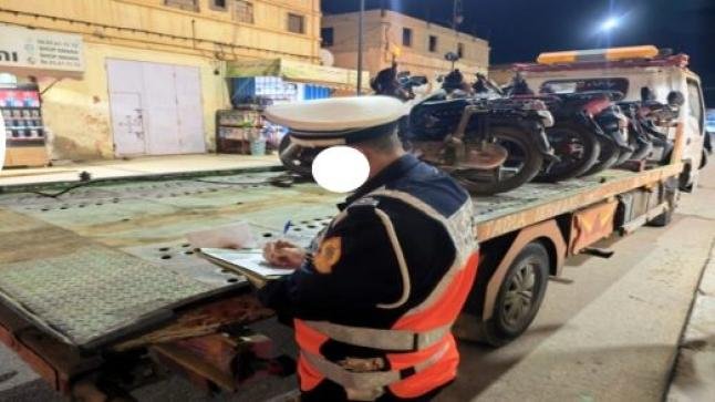 أمن العيون سيدي ملوك يشن حملة ضد أصحاب الدراجات النارية