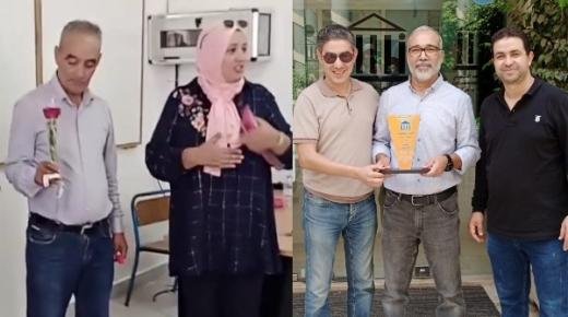 بالورود والهدايا..مؤسسة منجي للتعليم الخصوصي ببركان تحتفي بالأستاذ موسى عبد الناصر في اليوم العالمي للمدرس