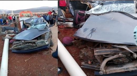 سرعة جنونية تنتهي بوفاة شخصين في حادثة سير مروعة ببركان وإصابة خمسة آخرين