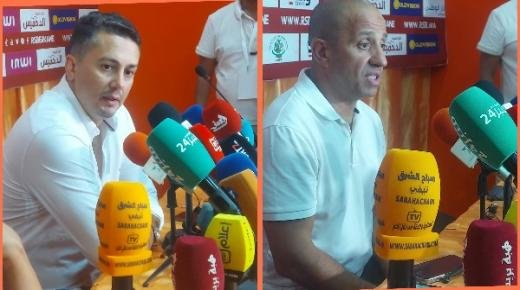 الندوة الصحفية التي عقدها المدربين أمين الكرمة وفوزي جمال عقب نهاية مباراة نهضة بركان ومولودية وجدة