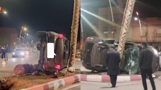 حادثة سير خطيرة بشارع البرج قرب سوق الجملة للخضر والفواكه ببركان