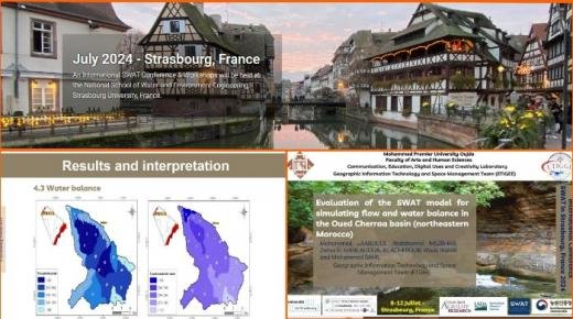 فريق البحث في تكنولوجيا المعلومات الجغرافية وتدبير المجال من جامعة محمد الأول يسهم في مؤتمر الدولي SWAT لتحسين إدارة موارد المياه بحوض واد شراعة (شمال شرق المغرب)