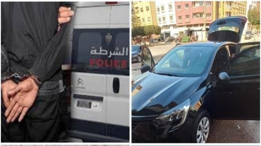 أمن الداخلة يتدخل لاعتقال سارق سيارة كراء من نوع رونو كليو 5 بمدينة بركان