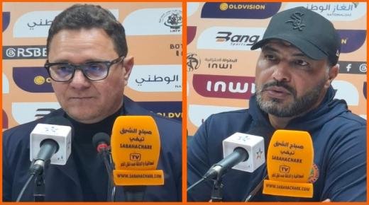 تصريحات معين الشعباني وأمين بنهاشم خلال الندوة الصحفية التي أعقبت مباراة نهضة بركان ونهضة الزمامرة لكرة القدم