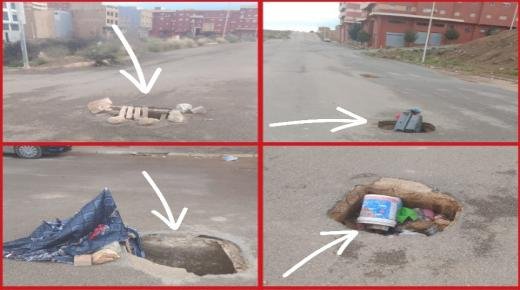 بالصور…تدهور شوارع حي “المدينة الجديدة” بطريق الناظور بجماعة زكزل يشلّ الحركة ويؤرق الساكنة…!!!