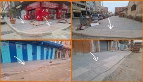 الحي الحسني ببركان نموذجًا.. أرصفة مكسوّة بزليج أملس تحوّل الفضاء العمومي إلى خطر يومي