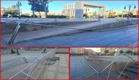 تدمير السياج بمدخل ساحة محمد السادس ببركان يثير القلق بين السكان