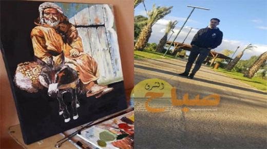 الرسام التشكيلي العصامي محمد قرعاش الذي روض الريشة بين أنامله ليرغمها على الانسياب