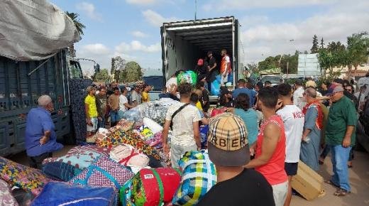 القافلة التضامنية لساكنة إقليم بركان لدعم ضحايا زلزال المغرب