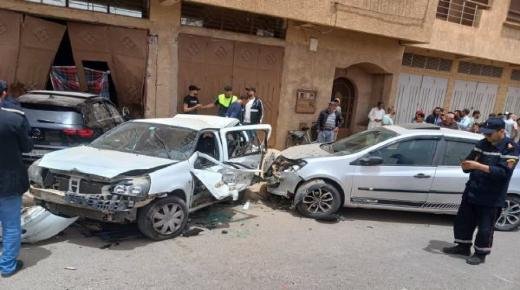 وجدة ..حادث اصطدام بين 3 سيارات.. يخلف مقتل امرأة وطفلها في حادث وصف بالخطير