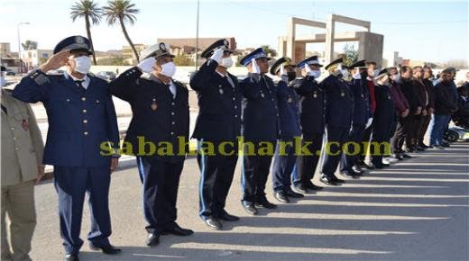 العيون سيدي ملوك : مراسيم تحية العلم الوطني في ذكرى عيد الاستقلال المجيد