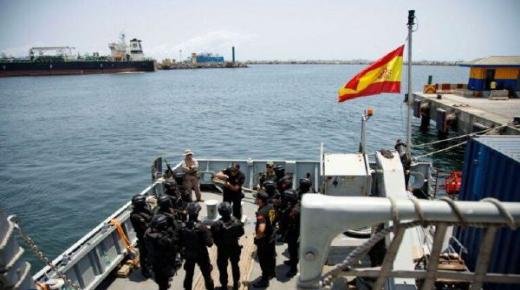 إجراء و مناورات بحرية مشتركة مع البحرية المغربية بهدف تعزيز التعاون لمكافحة الإرهاب في البحر الأبيض المتوسط