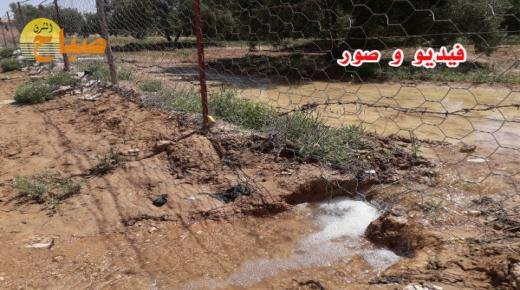 في عز الأزمة .. مياه الشرب تتدفق في العيون سيدي ملوك و الجهات المسؤولة تتفرج !!
