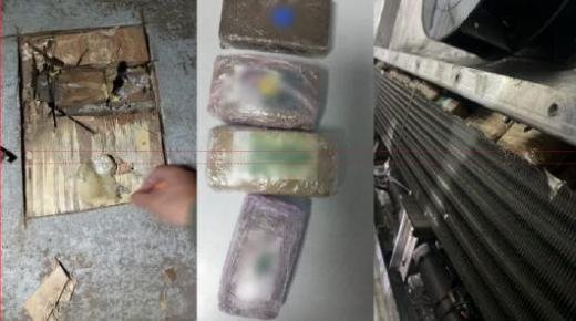 إحباط محاولة تهريب 400 كيلوغرام من مخدر الشيرا على متن شاحنة للنقل الدولي